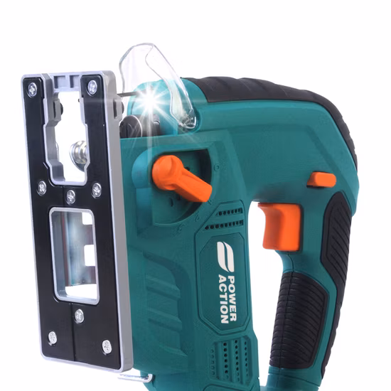 パワーアクション 20V 電動コードレスジグソー、リチウム電池付き